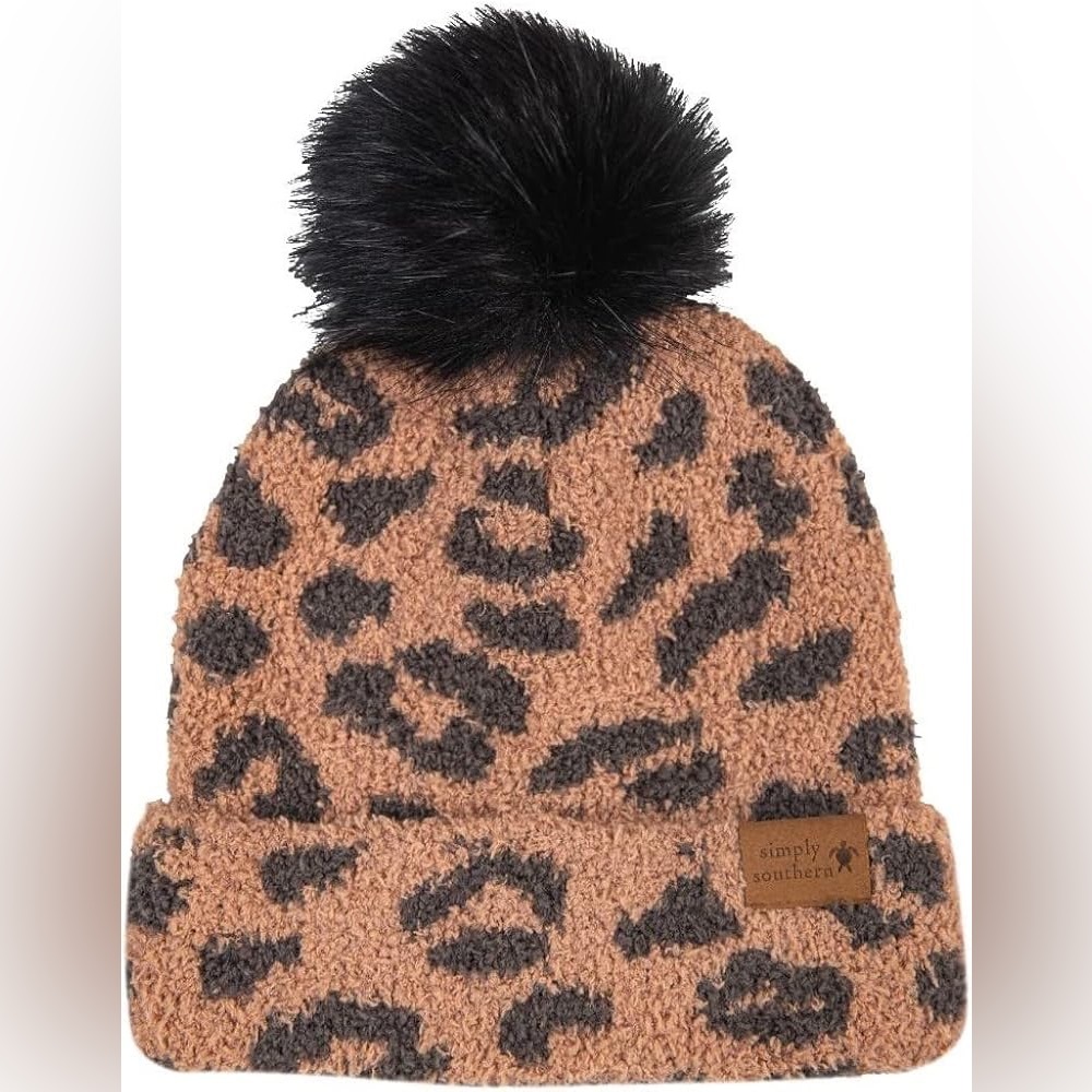 Simply Southern Fuzzy Beanie with Pom Pom - Adult
